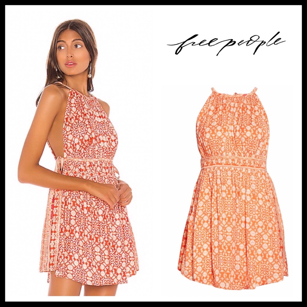 FREE PEOPLE BOHO PRINT FLOWY TUNIC MINI DRESS A2C - Picture 16 of 16